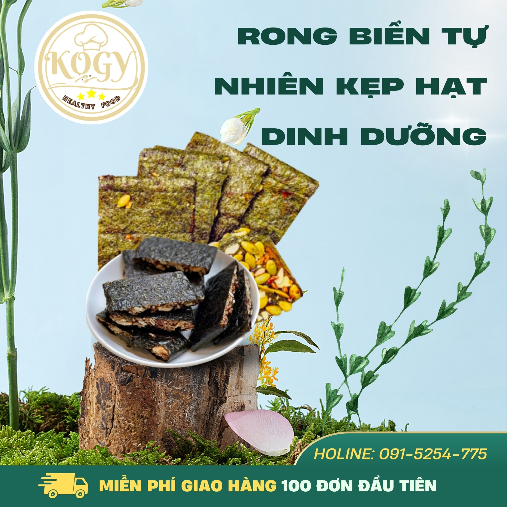 Rong Biển Tự Nhiên Kẹp Hạt Dinh Dưỡng Tại Kogy House