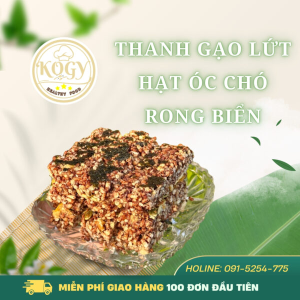 Thanh Gạo Lứt Hạt Óc Chó Rong Biển