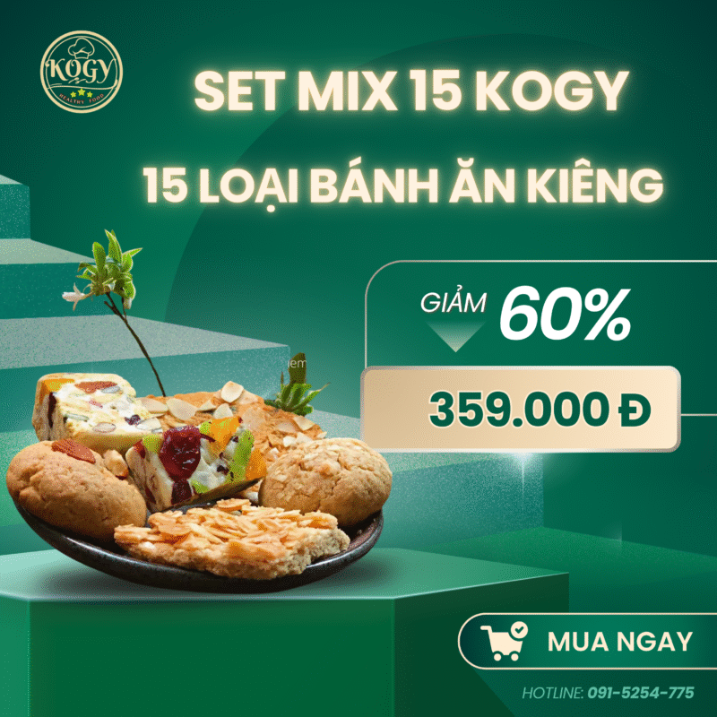 Bánh ăn kiêng Mix 15 loại khác nhau
