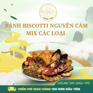 Bánh Biscotti Nguyên Cám Mix