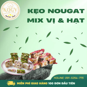Kẹo Nougat Mix Vị & Hạt Dinh Dưỡng Tại Cửa Hàng