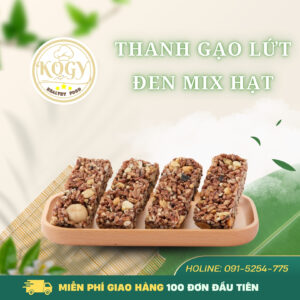 Thanh Gạo Lứt Đen Mix Hạt